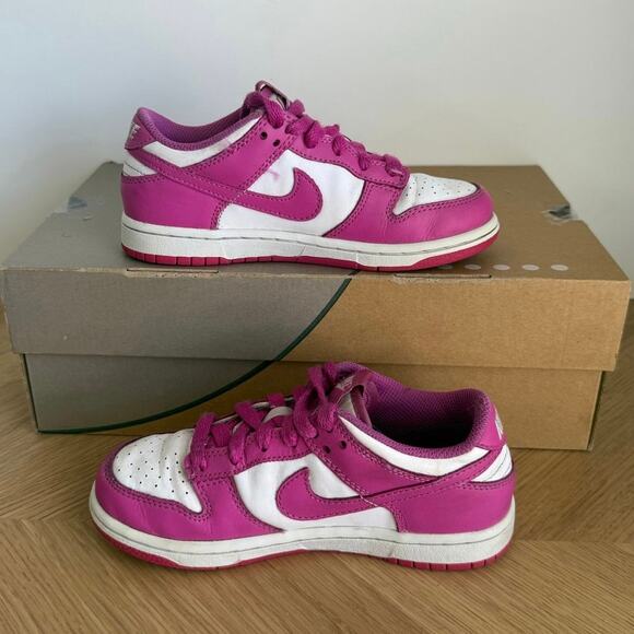 Nike Dunk Low PS “Active Fuchsia” Preschool Kids Sneakers- SZ 13 C - Picture 12 of 14